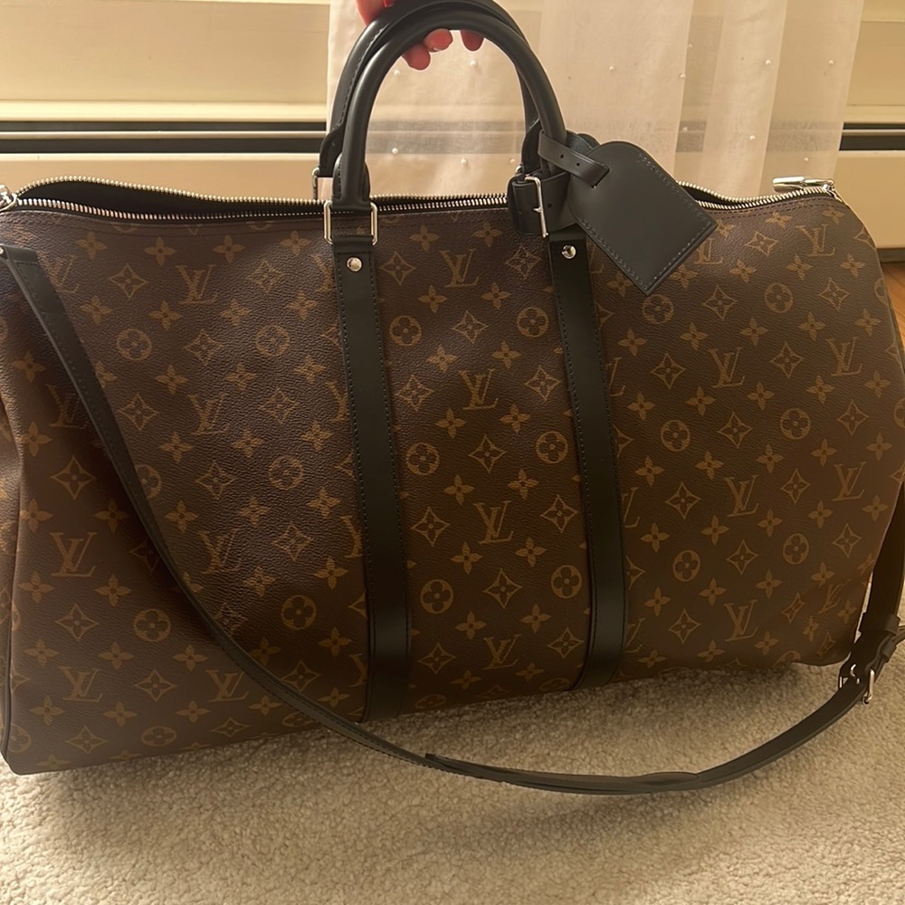 Louis Vuitton KEEPALL BANDOULIÈRE 55 Monogram Macassar